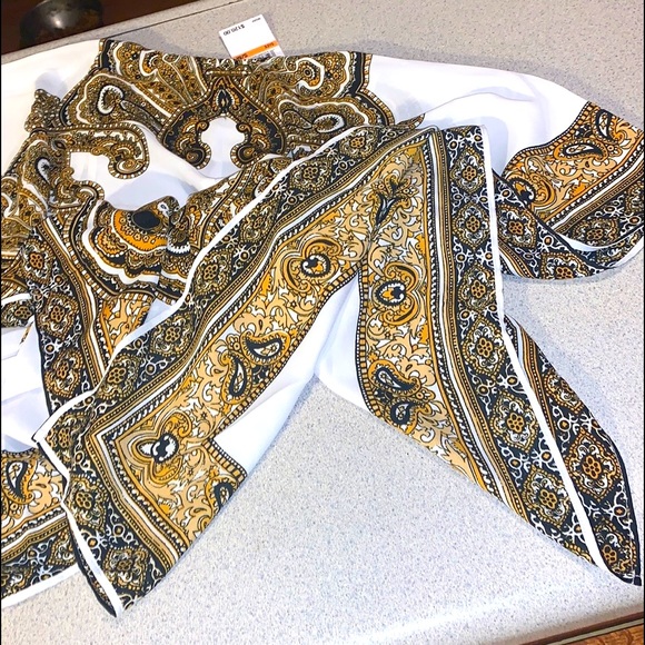 NWT Michael Kors Sheer Summer Shawl Top Size S/M - Picture 15 of 17